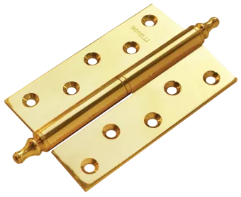 MB 120X80X3.5 PG R C, петля латунная с коронкой правая, цвет - золото