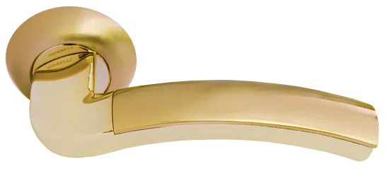 ПАЛАЦЦО, ручка дверная MH-02 SG/GP, цвет - мат.золото/золото фото купить Тюмень