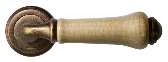 UMBERTO, ручка дверная MH-41-CLASSIC OMB/CH, цвет-старая мат.бронза/шампань фото купить в Тюмени