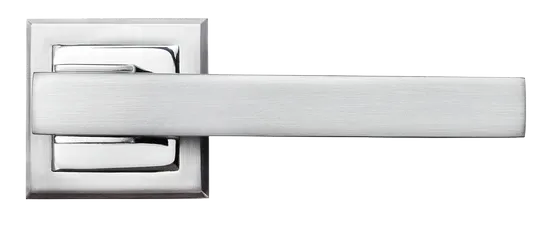 PIQUADRO, ручка дверная MH-37 SC/CP-S, на квадратной накладке, цвет - мат.хром/хром фото купить в Тюмени