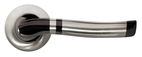 ФОНТАН, ручка дверная MH-04 SN/BN, цвет - бел. никель/черн. никель фото купить в Тюмени