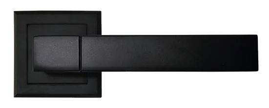 FUKOKU, ручка дверная на квадратной накладке MH-28 BL-S, цвет - черный фото купить в Тюмени