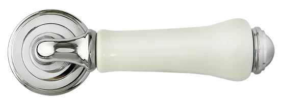 UMBERTO, ручка дверная MH-41-CLASSIC PC/W, цвет- хром/белый фото купить в Тюмени