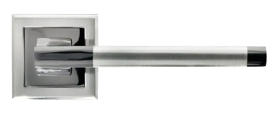 PANTS, ручка дверная MH-35 SN/BN-S, на квадратной накладке, цвет - бел. никель/черн. никель фото купить в Тюмени
