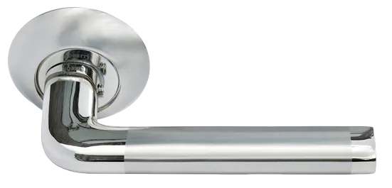 КОЛОННА, ручка дверная MH-03 SN/CP, цвет - бел. никель/хром фото купить Тюмень