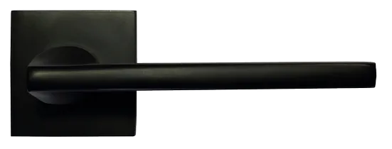 KAFFEE, ручка дверная на квадратной накладке MH-50-S6 BL, цвет - черный фото купить в Тюмени