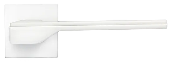 PIERRES, ручка дверная на квадратной накладке MH-49-S6 W, цвет - белый фото купить в Тюмени
