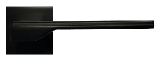 PIERRES, ручка дверная на квадратной накладке MH-49-S6 BL, цвет - черный фото купить в Тюмени