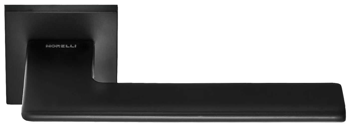 PLATEAU, ручка дверная на квадратной накладке MH-51-S6 BL, цвет - черный фото купить Тюмень