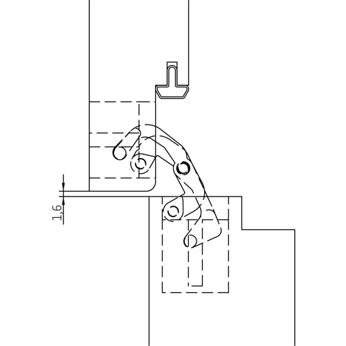 HH-19 B, скрытая петля, цвет - черный фотомореллиТюмень