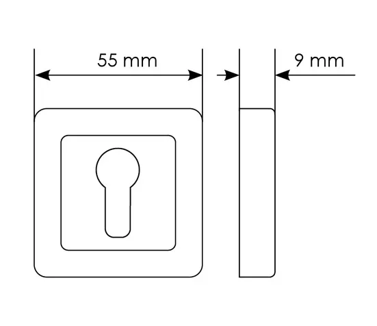 Накладка MH-KH-S55 GR/PC на ключевой цилиндр, цвет графит/хром фото купить в Тюмени