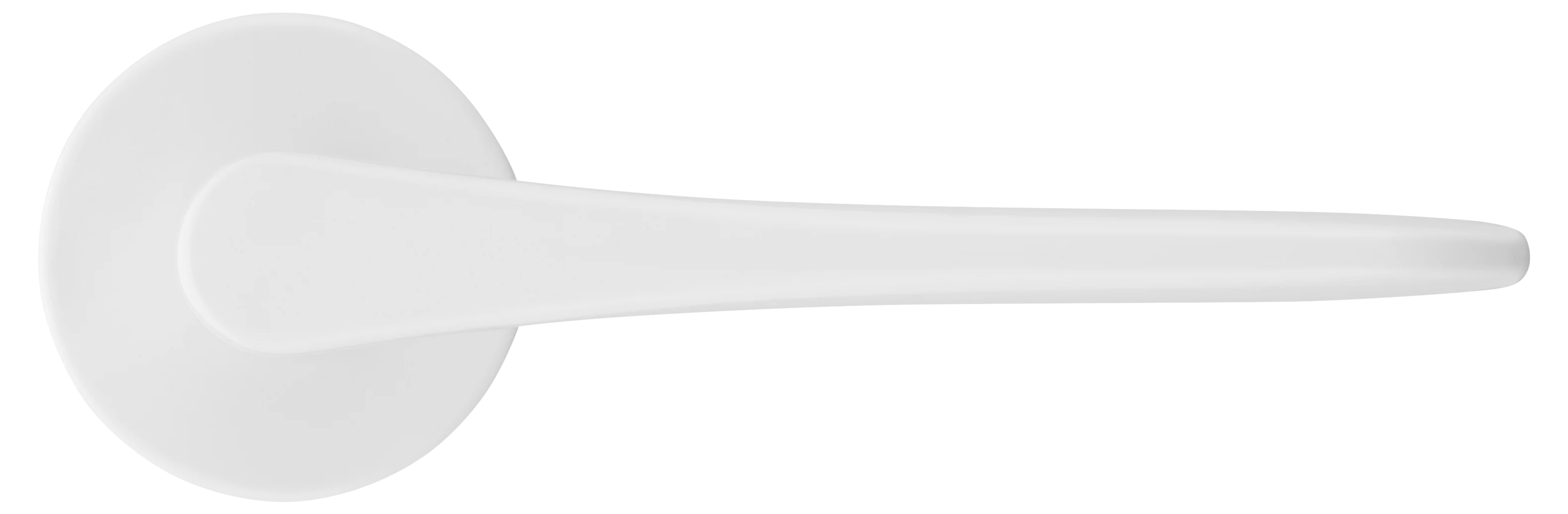 AULA R5 BIA, ручка дверная на розетке 7мм, цвет -  белый фото купить в Тюмени