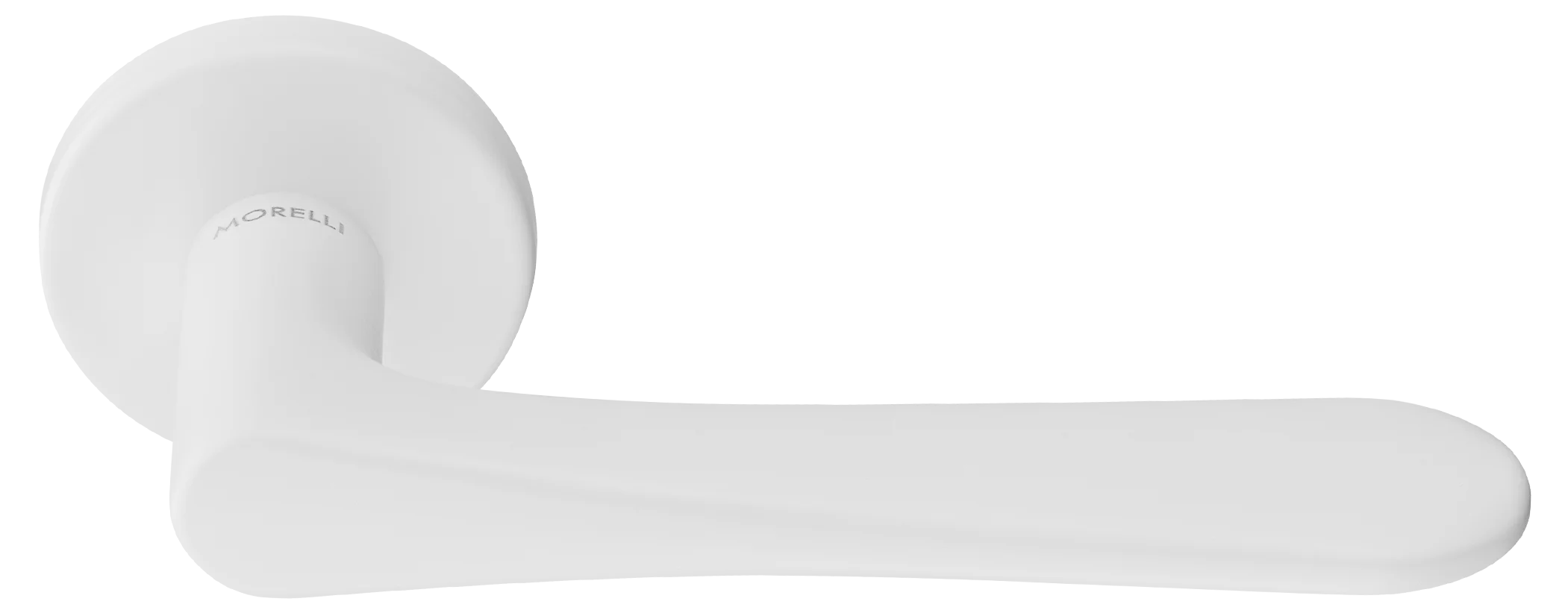 AULA R5 BIA, ручка дверная на розетке 7мм, цвет -  белый фото купить Тюмень