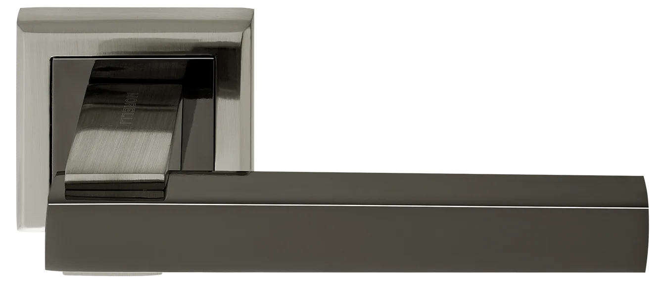 PIQUADRO, ручка дверная MH-37 SN/BN-S, на квадратной накладке, цвет - бел. никель/черн. никель фото купить Тюмень