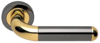 GAVANA R2 NNO, ручка дверная, цвет - черный хром/золото