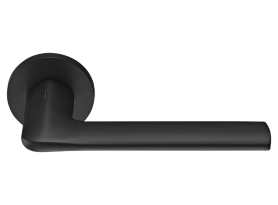 Ручка дверная "OAKA" на круглой розетке 6 мм, MH-61-R6 BL, цвет - чёрный фото купить Тюмень