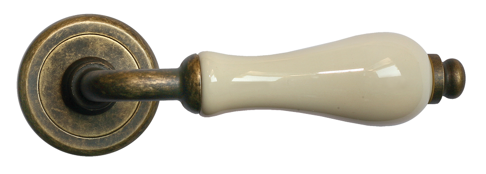 CERAMICA, ручка дверная CC-3 OBA/CHAMP, цвет - античная бронза/шампань фото купить в Тюмени