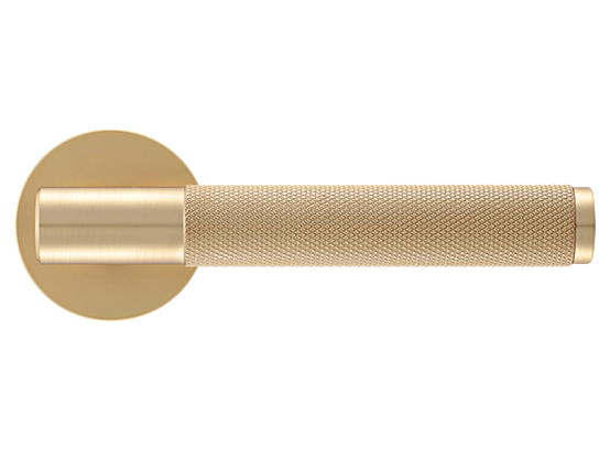Ручка дверная "AZRIELI" на круглой розетке 6 мм, MH-57-R6T MSG, цвет - мат. сатинированное золото фото купить в Тюмени