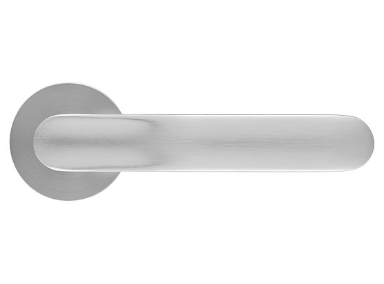 GARAK ручка дверная на круглой розетке 6 мм, MH-59-R6 MSC, цвет - мат. сатинированный хром фото купить в Тюмени