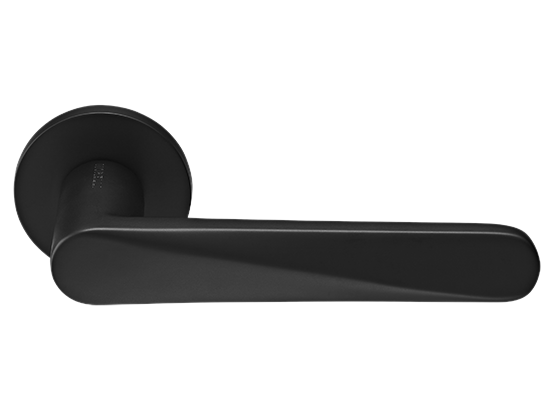 CAYAN - ручка дверная  на круглой розетке 6 мм, MH-58-R6 BL,  цвет - чёрный фото купить Тюмень