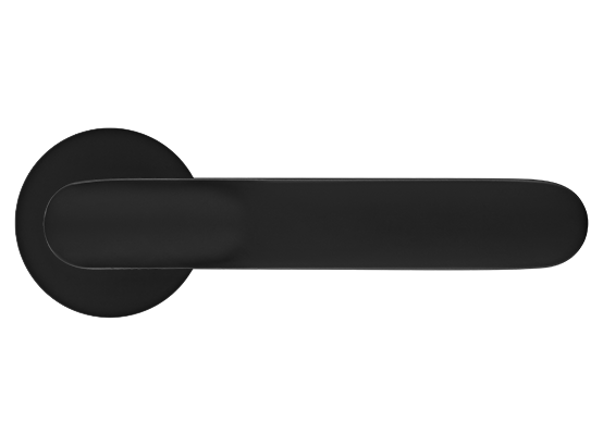GARAK  ручка дверная на круглой розетке 6 мм, MH-59-R6 BL, цвет - чёрный фото купить в Тюмени